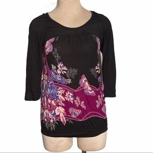 Free People Top with Floral Details Size S